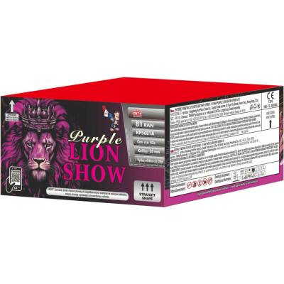 Ohňostroj batéria výmetnic PURPLE LION SHOW 81 rán 6x1
