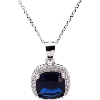 Rafity Stříbrný přívěsek se safírem P0198 0508