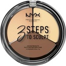 NYX Professional Makeup 3 Steps To Sculpt kontúrovacia paletky 02 Light 15 g