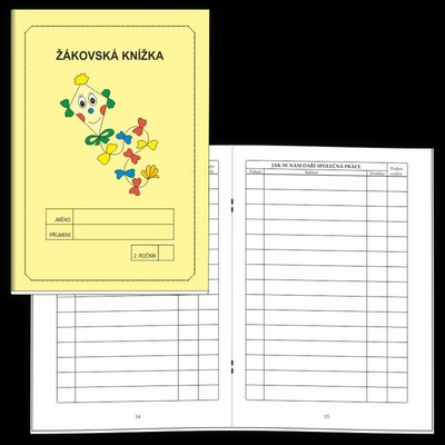 Žákovská knížka 2. ročník - známkování (žlutá) - Rubínová Jitka