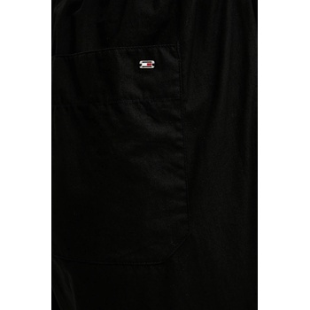 Tommy Hilfiger Памучен панталон Tommy Hilfiger в черно със стандартна кройка, с висока талия WW0WW45891 (WW0WW45891)