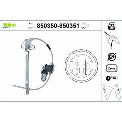 Mechanizmus zdvíhania okna VALEO 850350