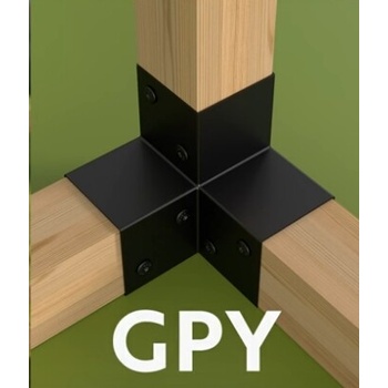 Domax Trámová spojka Y 100, čierna C 102x206x202x2,0