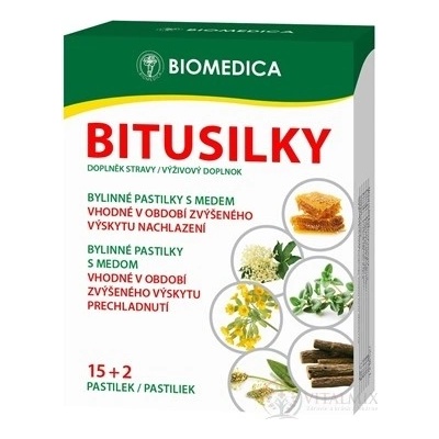 BIOMEDICA BITUSILKY bylinné pastilky 17 ks