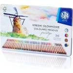 Astra Цветни моливи от кедрово дърво в метална кутия Астра Престиж 36 цвята (as312117003)