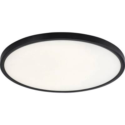 Paulos, indoor ceiling lamp, black plastic lamp with white plastic shade, 48W, with shade: 3000lm, without shade: 4800lm (71074)