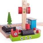 Bigjigs Rail Въглищно пристанище с кран (BJT257)