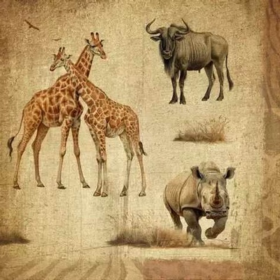 Ti-flair Ubrousek 33x33cm Africká savana – Hledejceny.cz
