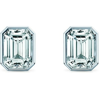 SAVICKI Náušnice Pure biele zlato, diamanty PURE-K-EM-009-DIA-B