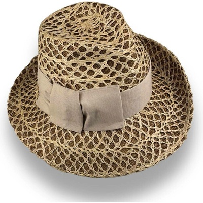 Krumlovanka Letní dámský luxusní klobouk Handcrafted Co-13748 v odstínu latte