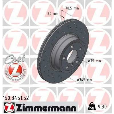 Brzdový kotúč ZIMMERMANN 150.3451.52