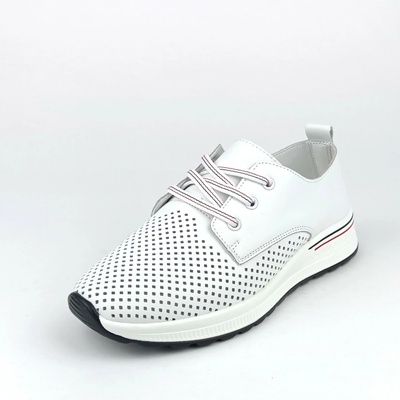 Looke kožené polobotky Liora white L1445_68