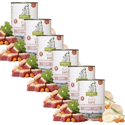 Isegrim Dog Adult Duck with Parsnip Sea Buckthorn & Wild Herbs 6 x 800 g