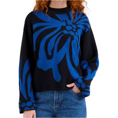 DEDICATED Дамски пуловер Dedicated Women's Sweater Limhamn Big Flower Jumper - Blue - размер XS (117-3292-0111)