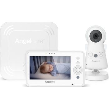 Angelcare AC527 Monitor pohybu dechu a el. video chůvička + koš na pleny Classic + 1 kazeta