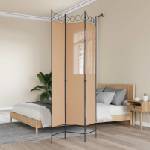 vidaXL 3-панелен параван Бежово 120 x 220 cm Текстил (42039203)