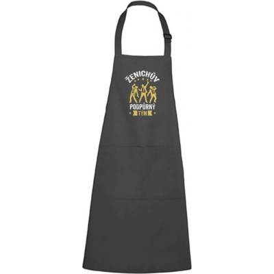 Dobrý Triko Zástěra s potiskem Podpůrný tým Antracitová