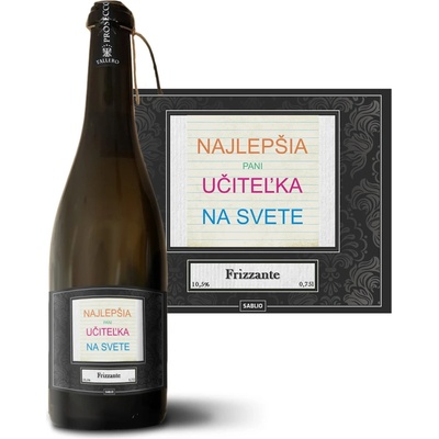 Sablio Najlepšia pani učiteľka na svete Prosecco biele suché šumivé víno 10,5 % 0,75 l (holá fľaša)