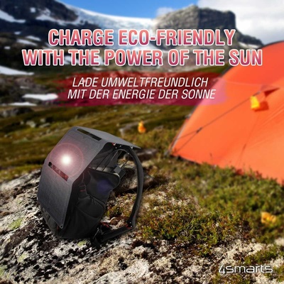 4smarts Сгъваем соларен панел, зареждащ вашето устройство директно от слънцето - 4smarts Foldable Solar Panel VoltSolar 20W Dual USB-A Ports (456216)