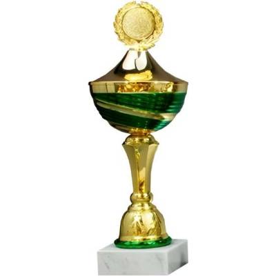 Kovový pohár s poklicí Zlato-zelený 45 cm