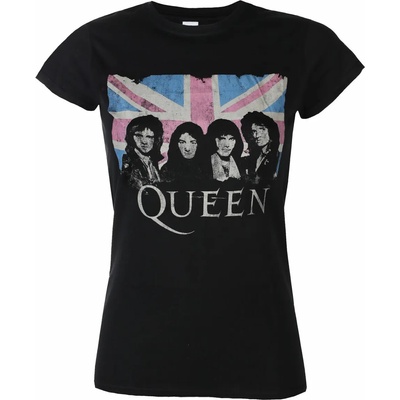 ROCK OFF Дамска тениска Queen - Packaged Union Jack - Black - ROCK OFF - QUTSP12LB