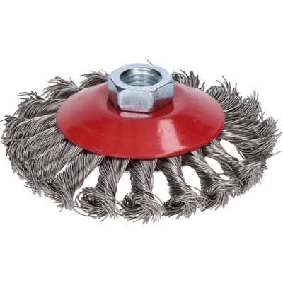 PROTECO kartáč miskový copánkový 100mm x M14x2 NEREZ