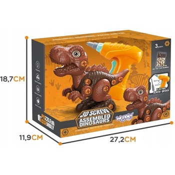 WOOPIE Dinosaurus skrutkovacia + vŕtačka + skrutkovač 31 ks