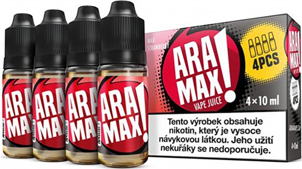 Aramax 4Pack Max Strawberry 4 x 10 ml 12 mg