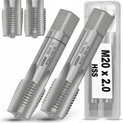 Závitník ruční M20, sada 2 ks, M20x2 mm, DIN-2181/2P