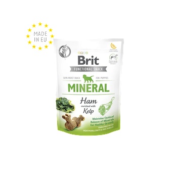 Brit Care Dog Functional Snack Mineral Ham for Puppies - лакомство за кученца с шунка и водорасли 150 гр