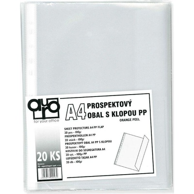 Auro Office - eurofolie A4 s klopou, 100 µm, PP, hladké - 20 ks