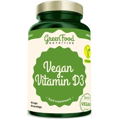 GreenFood Nutrition Vegan vitamín D3 90 kapsúl