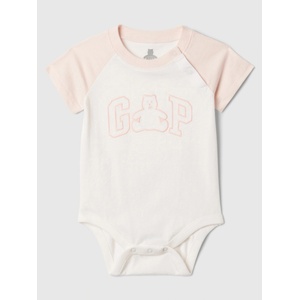 GAP Бебешко боди Brannan Bear с логото GAP GAP | Byal | Момичешки | 80-86