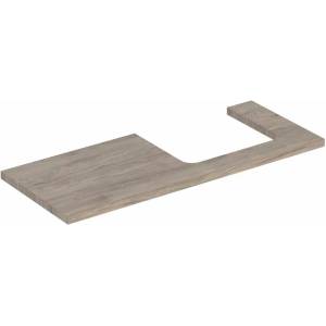 Geberit Плот за мивка Geberit One с десен изрез, американски орех, хикори, 120 см (505.325.00.6)