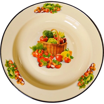 Сталь Эмаль Р-Плато дълбоко 36cm - 2lt КРЕМ с декор (1c6c/БД) (0129173)