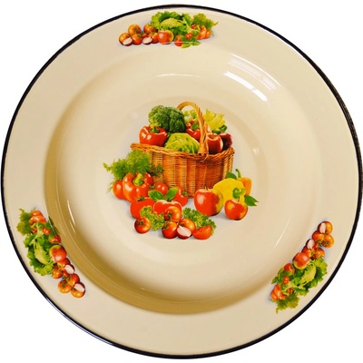 Сталь Эмаль Р-Плато дълбоко 36cm - 2lt КРЕМ с декор (1c6c/БД) (0129173)