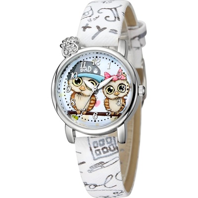 HARAHU Детски часовник Owl - Бял KP11300