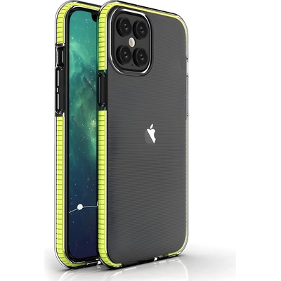 Apple Pокривало Spring clear TPU за Apple iPhone 12 Pro Max - Жълт KP8632