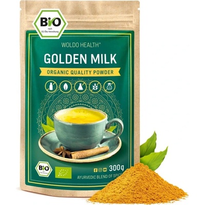WoldoHealth Zlatá mliečna kurkuma 300 g
