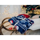 Textilomanie Vianočná tmavomodrá baránková deka z mikroplyšu Frosty 160x200