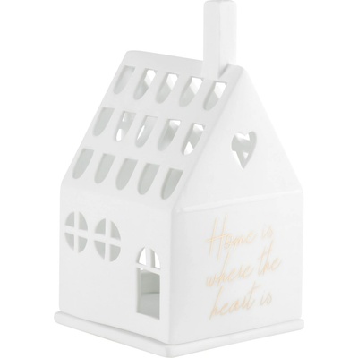 räder Porcelánový svícen domeček Home is, bílá barva