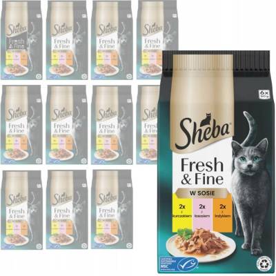 Sheba Fresh & Fine Losos tuňák treska 6 x 50 g