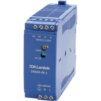 TDK-Lambda DRB50-48-1 sieťový zdroj na montážnu lištu (DIN lištu), 48 V/DC, 1.05 A, 50.4 W, výstupy 1 x