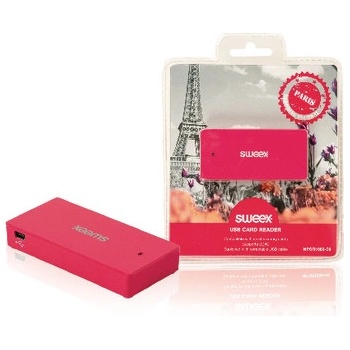 USB čtečka karet Paris, fuchsiová (NPCR1080-09)