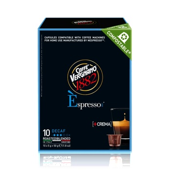 Caffé Vergnano Кафе капсули Vergnano E'spresso Decaffeinated Nespresso - 10 бр х 5 г (549)