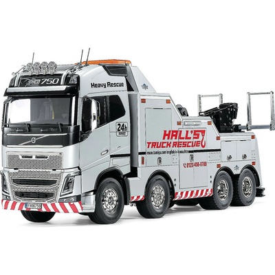 Tamiya Volvo FH16 Globetrotter 750 8×4 Tow Truck Silver stavebnice 1:14