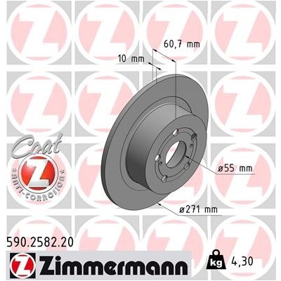 Brzdový kotúč ZIMMERMANN 590.2582.20 (590258220)