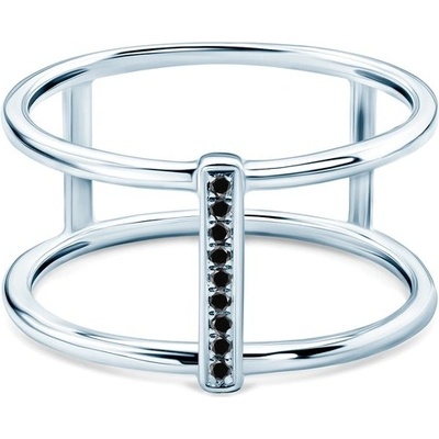 Savicki prsten bílé zlato černé diamanty SAVR63847 WCD