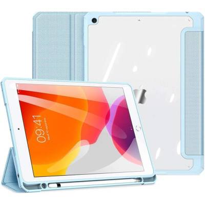 Dux Ducis Toby Tablet Case - хибриден удароустойчив кейс с отделение за Apple Pencil за iPad 9 (2021), iPad 8 (2020), iPad 7 (2019) (син)