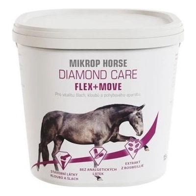 MIKROS Horse Diamond Care Flex + Move Doplňkové krmivo pro vitalitu pohybového aparátu 1,5 kg